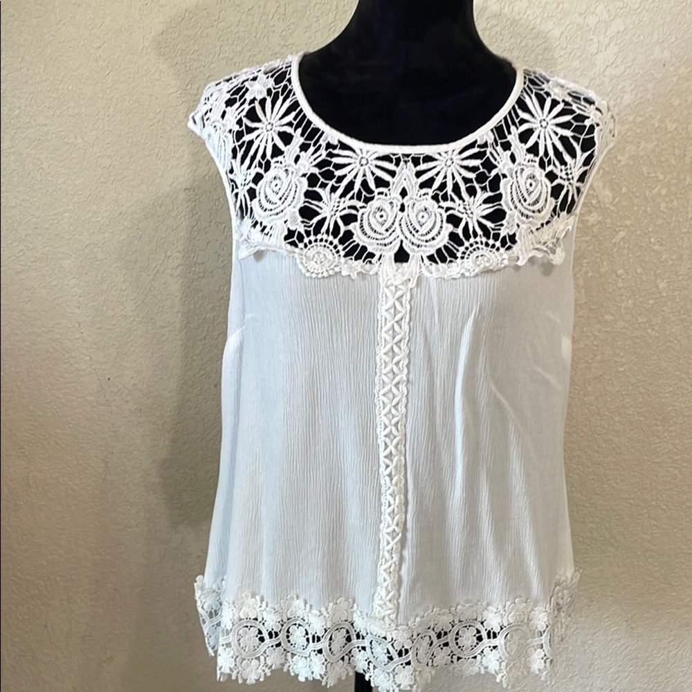 American Rag Elegant White Lace Women's Top